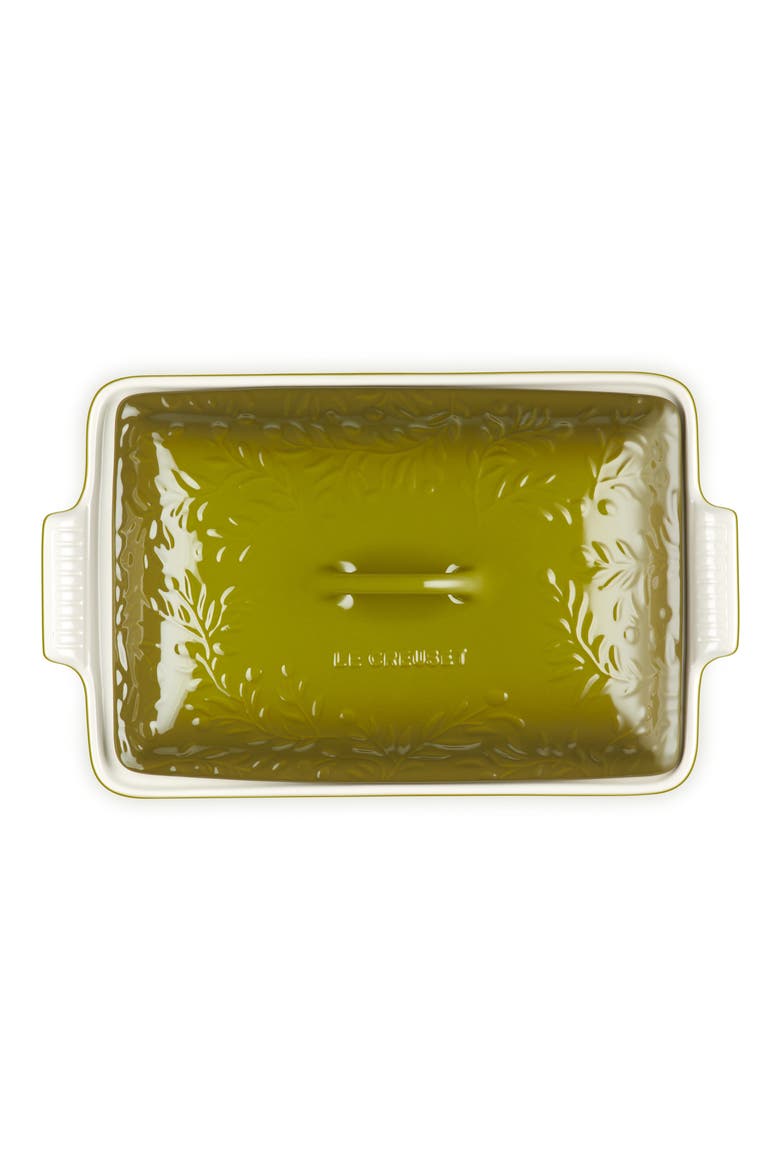 Olive Branch 4 Qt. Covered Casserole, Alternate, color, OLIVE