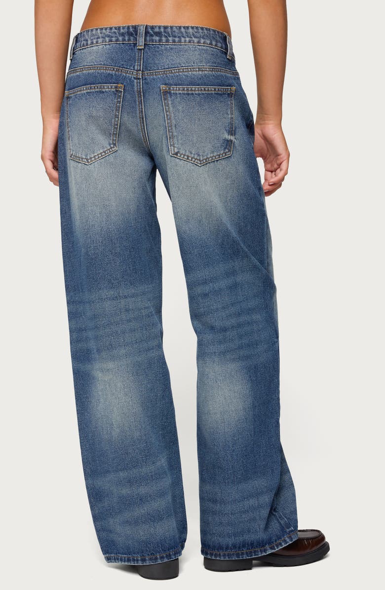 EDIKTED Raelynn Washed Low Rise Wide Leg Jeans, Alternate, color,