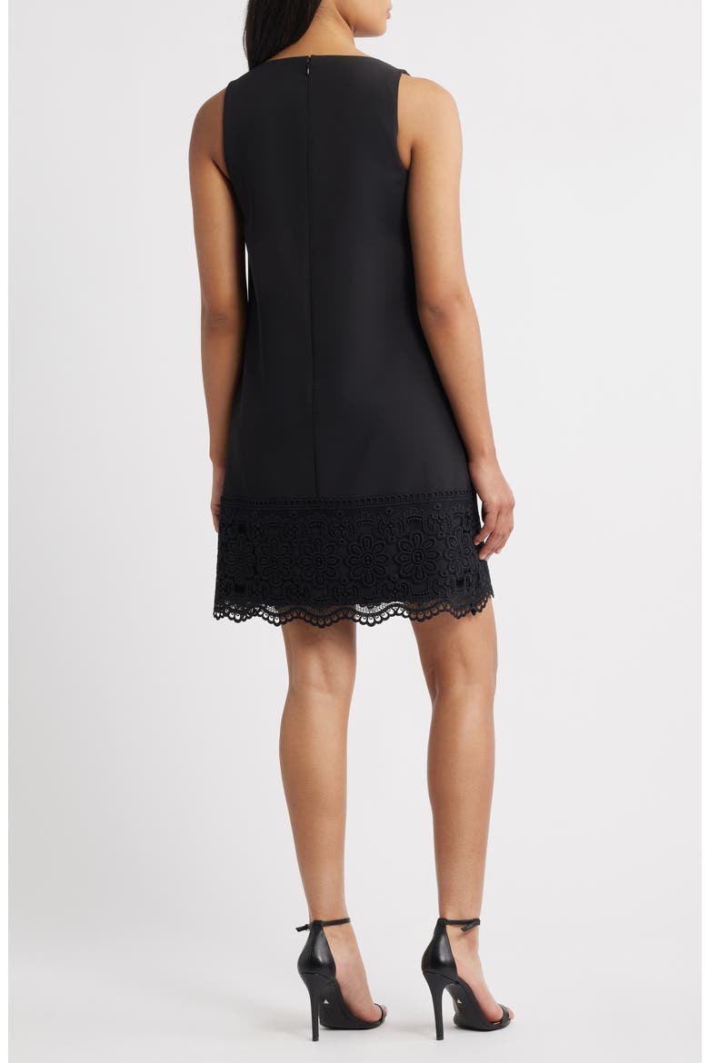Square Neck Lace Trim Minidress, Alternate, color, ANNE BLACK