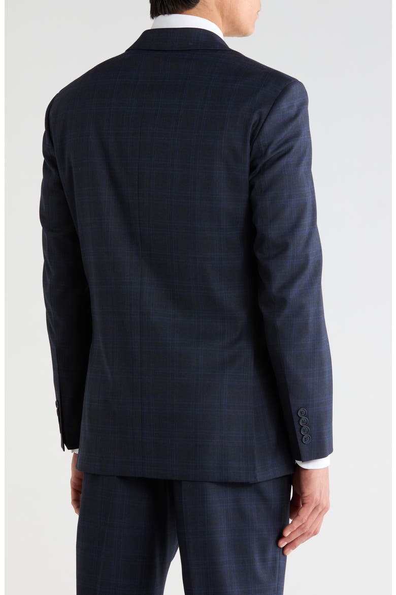 Trim Fit Twill Sportcoat, Alternate, color, NAVY CHECK