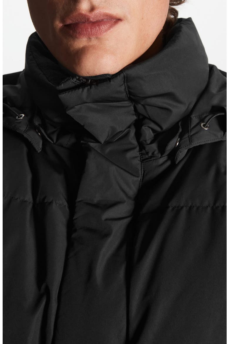 Padded Overcoat, Alternate, color, BLACK