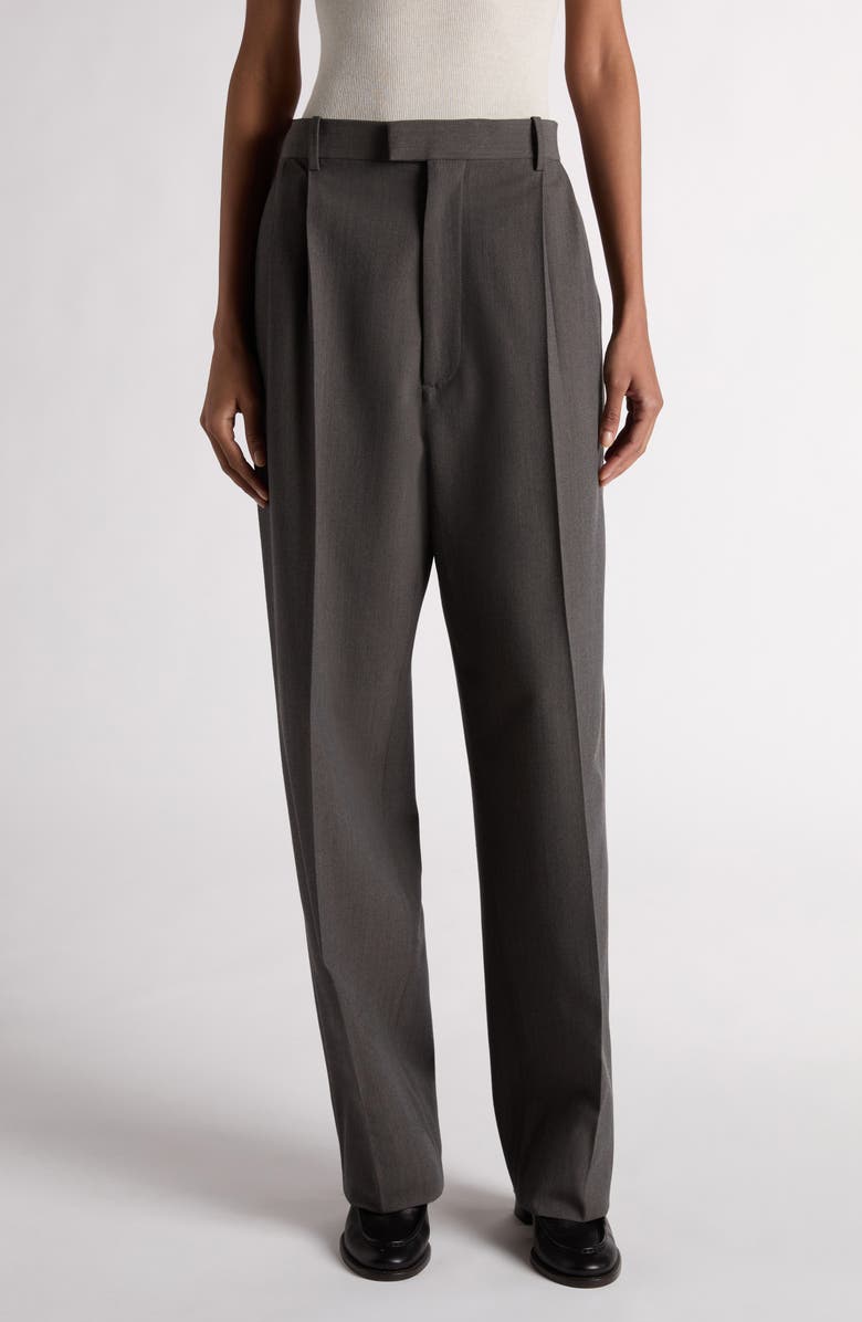 Bottega Veneta Straight Leg Tricotine Trousers, Main, color, 