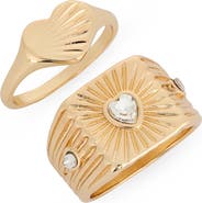 NORDSTROM RACK 2-Pack Heart Burst Ring Set