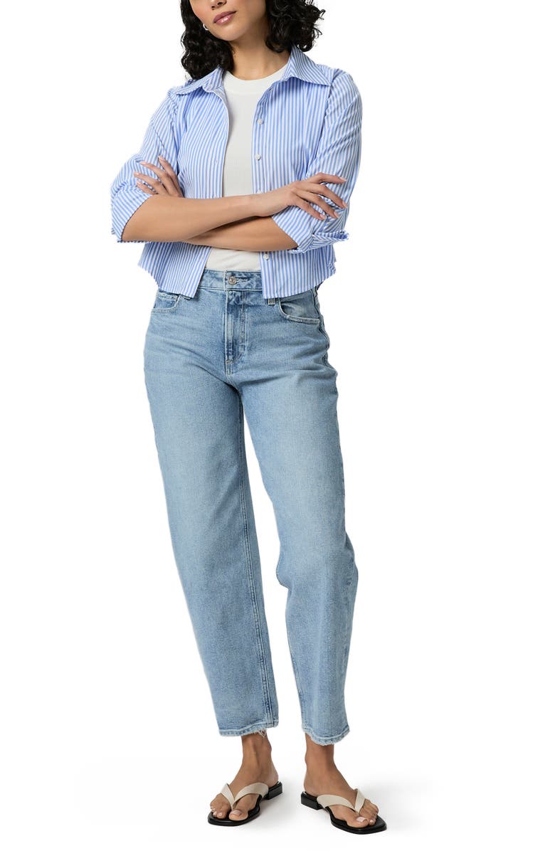 PAIGE Alexis High Waist Ankle Barrel Jeans, Alternate, color, Verse