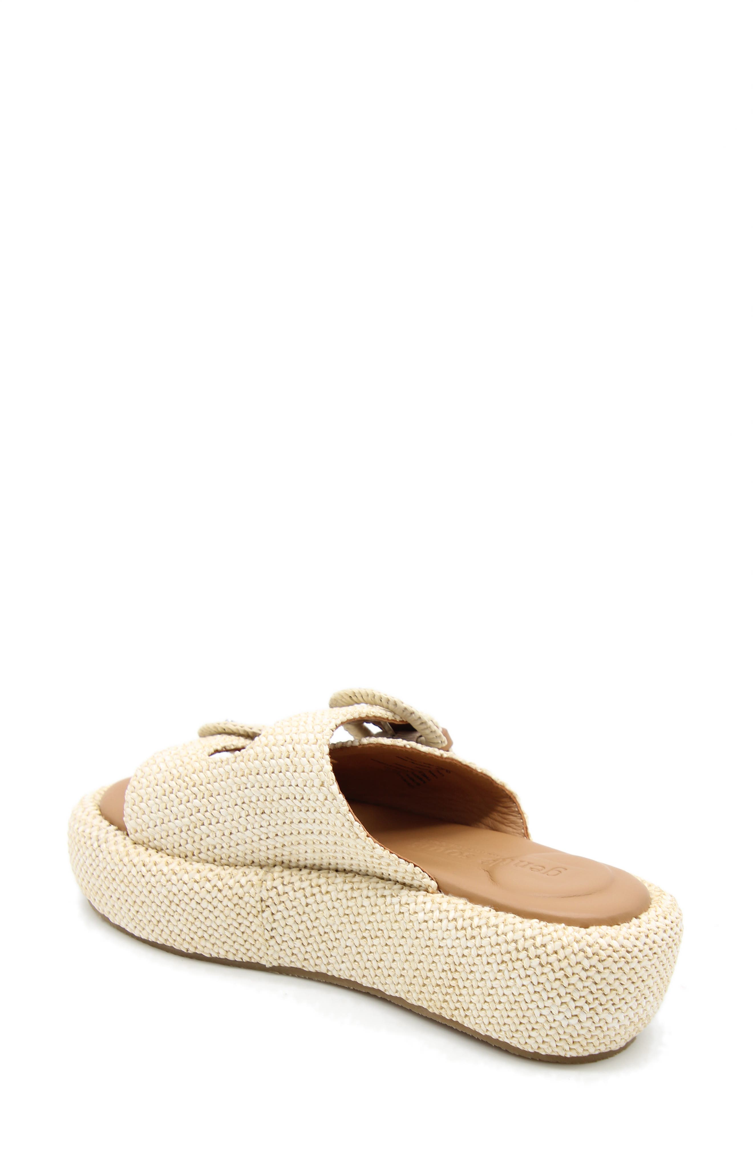 Gentle Souls Theresa Platform Slide Sandal, Alternate, color, Natural Raffia