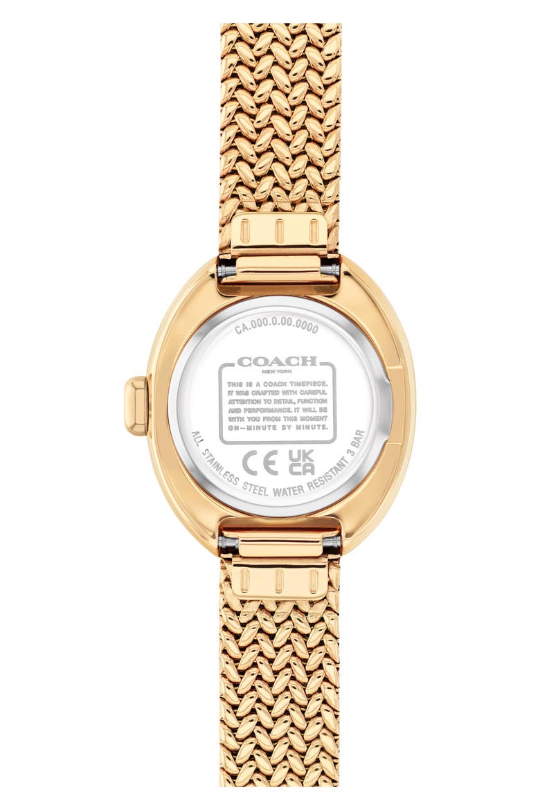 Sammy Mesh Strap Watch, 22.5mm, Alternate, color, GOLD