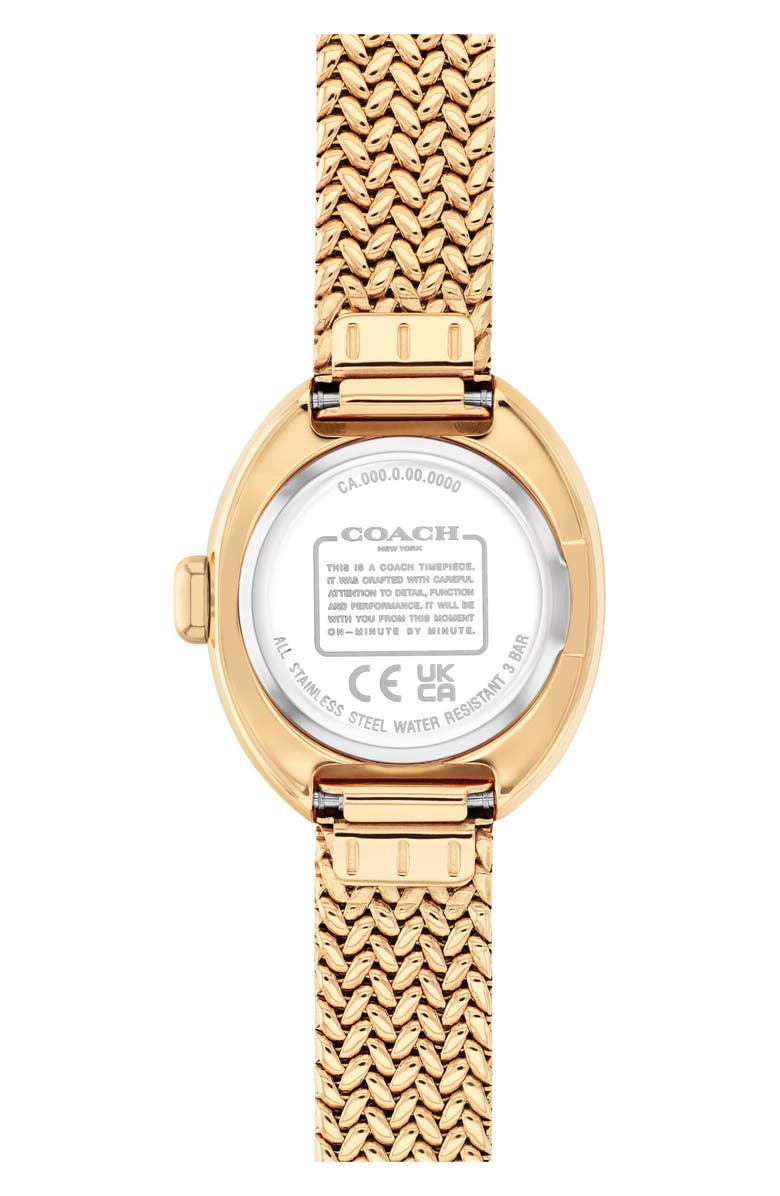 COACH Sammy Mesh Strap Watch, 22.5mm, Alternate, color, Thin Gold