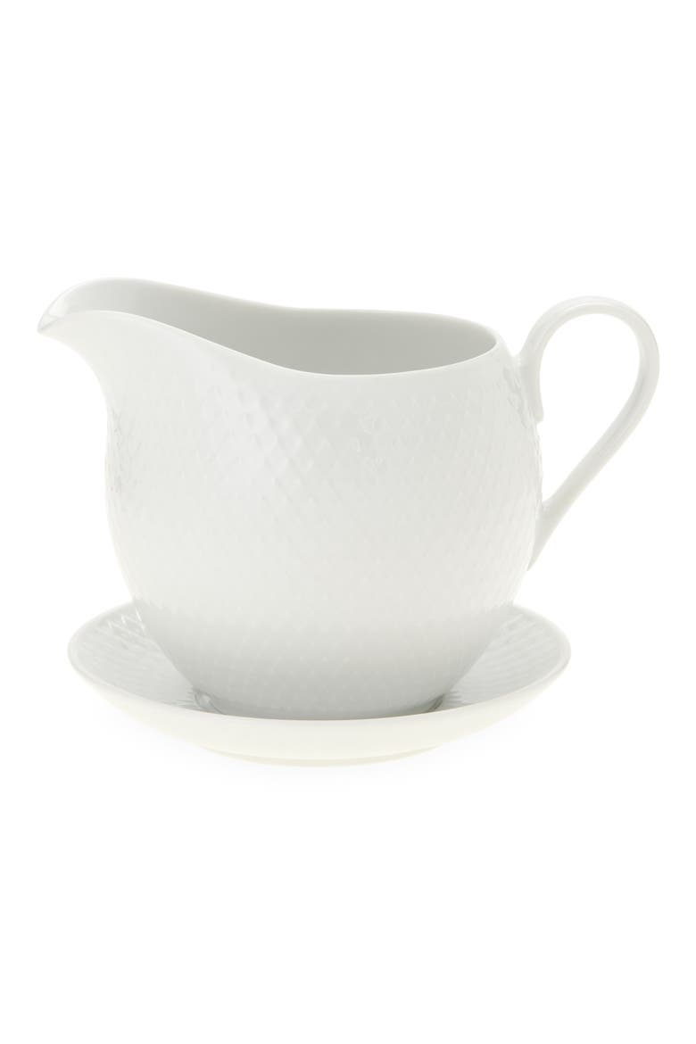 Rhombe Sauce Boat, Main, color, WHITE