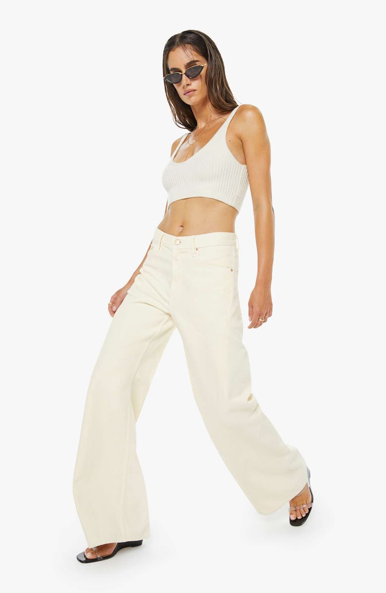 MOTHER Lemon Twist High Waist Wide Leg Jeans, Alternate, color, Natural
