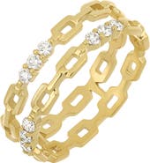 Bony Levy Varda Link Dual Row Diamond Ring