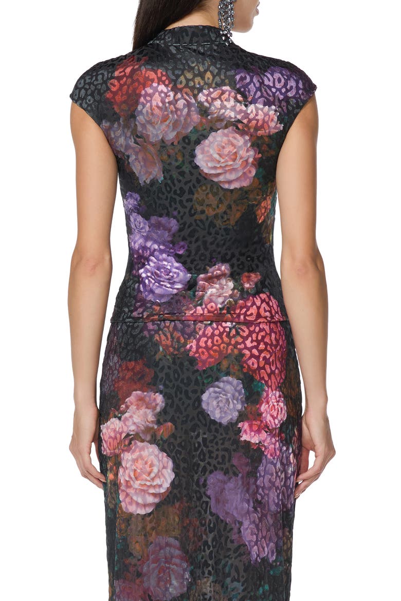 Adjoa Stand Collar Top, Alternate, color, VIOLET ROSES