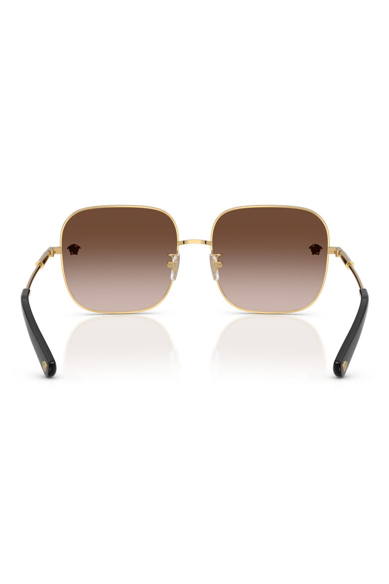 59mm Gradient Square Sunglasses, Alternate, color, GOLD/ BROWN GRADIENT