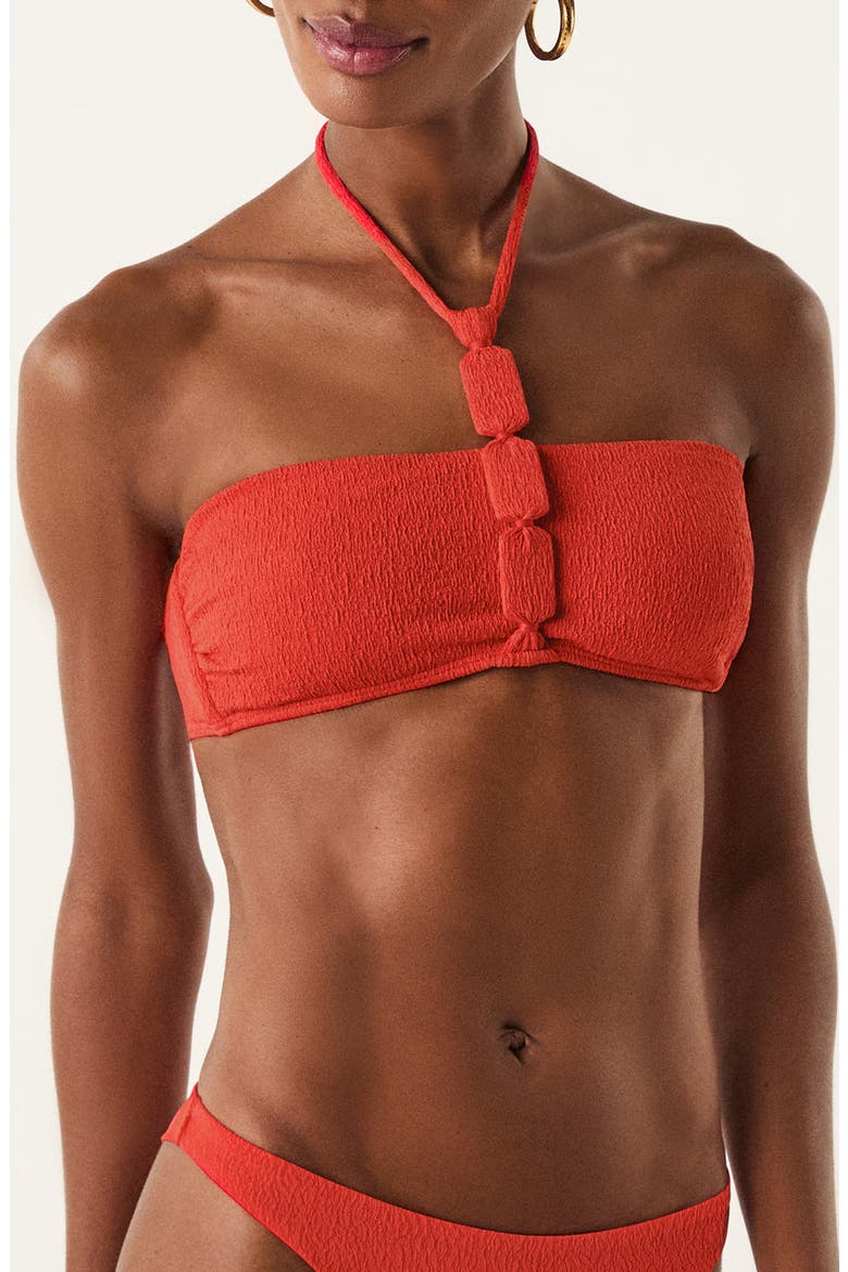 Alix Bandeau Bikini Top, Main, color, RED