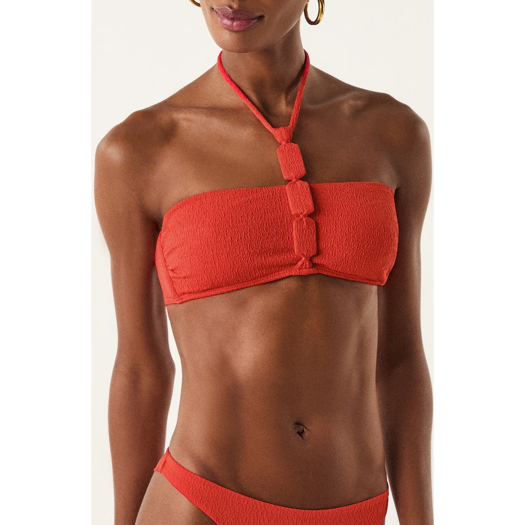 ViX Paula Hermanny Alix Bandeau Bikini Top in Red at Nordstrom, Size Large