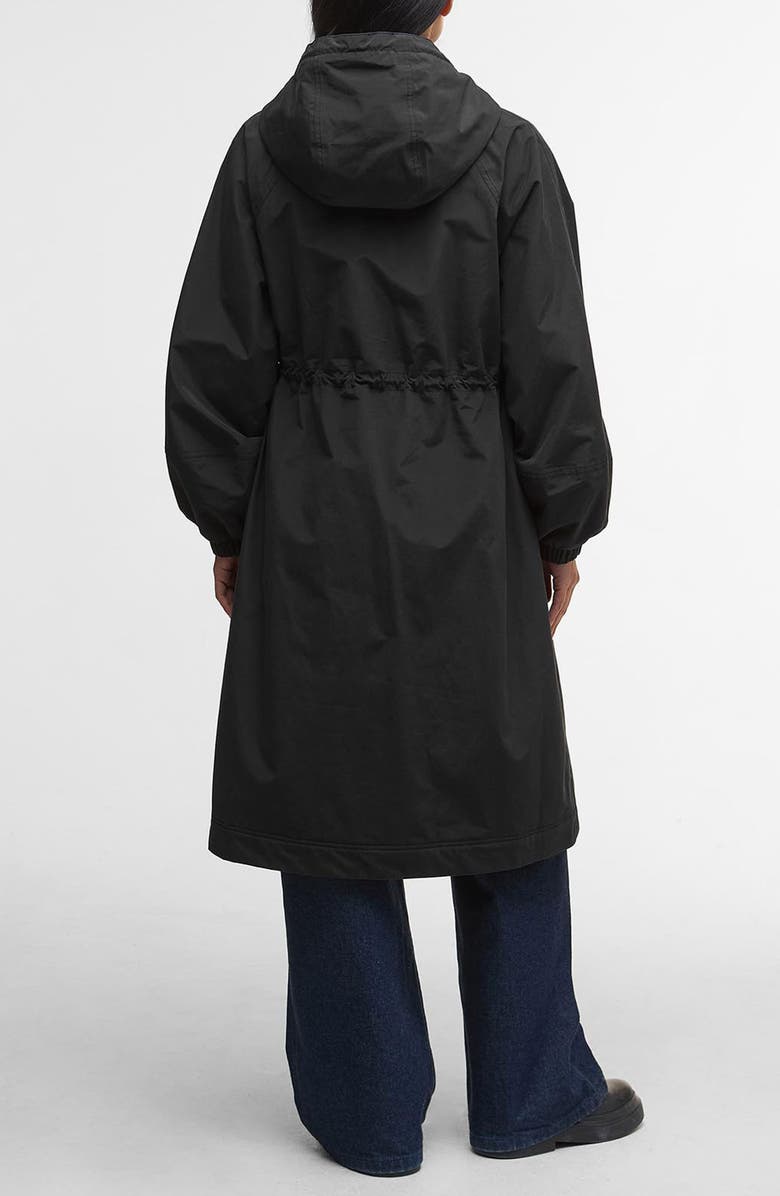 Barbour Sidney Longline Waterproof Jacket, Alternate, color, Black/ Onyx Tartan