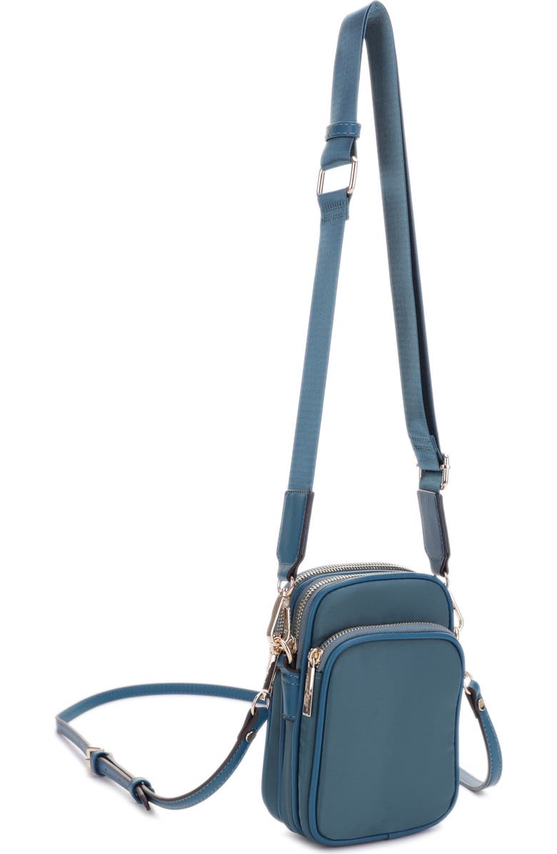 Mali + Lili Josephine Nylon Crossbody Bag, Main, color, Teal