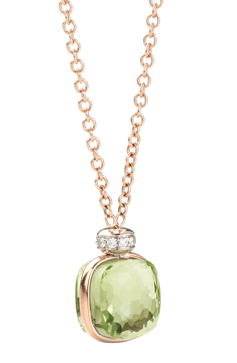 Pomellato Nudo Prasiolite Quartz Pendant Necklace, Main, color, Prasiolite