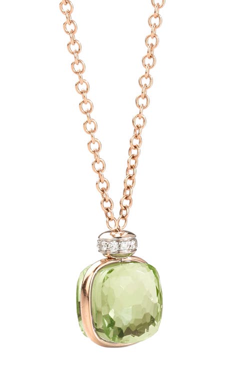 Nudo Prasiolite Quartz Pendant Necklace