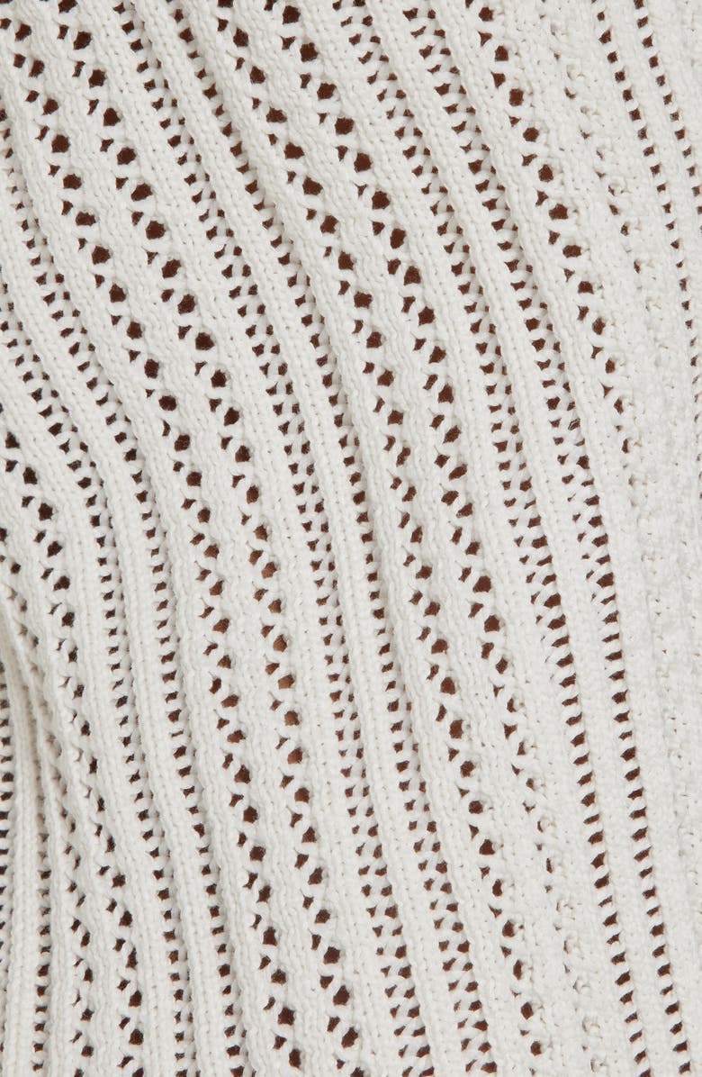 Golden Goose Pointelle Stitch Cotton Cardigan, Alternate, color, 