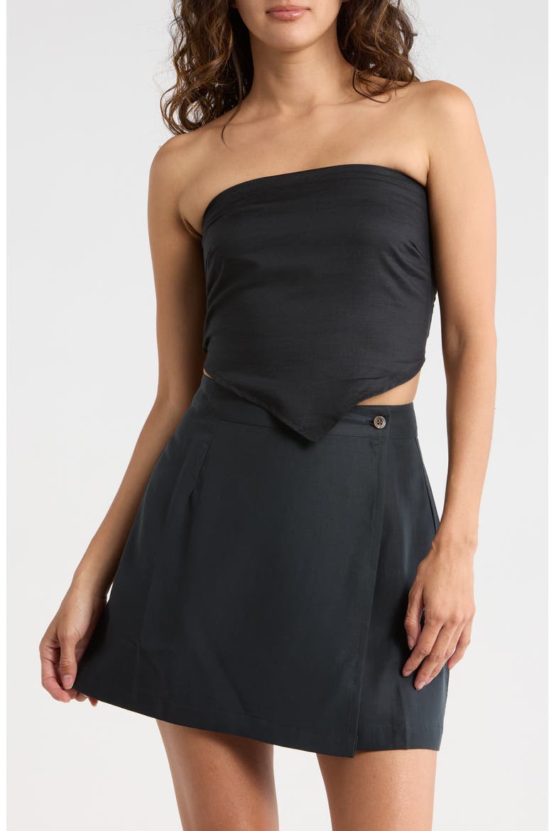 Bandana Cover-Up Top, Main, color, BLACK