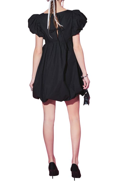 ENGLISH FACTORY ENGLISH FACTORY BUBBLE HEM PUFF SLEEVE MINIDRESS