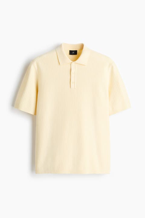 Regular Fit Textured-knit Polo Shirt
