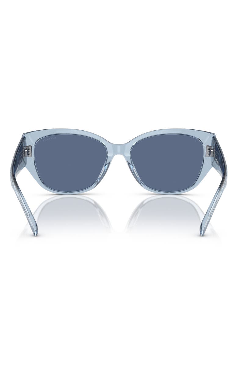 COACH 57mm Square Rectangle Sunglasses, Alternate, color, Blue Solid
