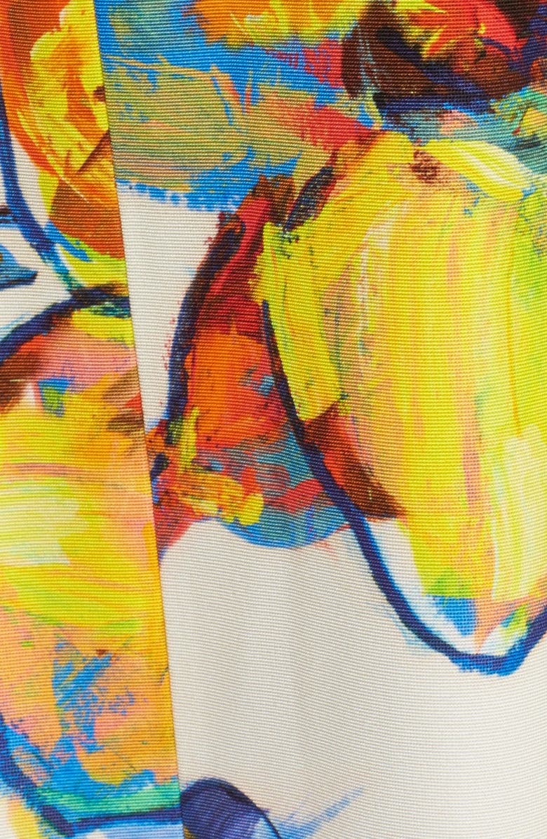 Milly 'Luna' Floral Print Pleated Midi Skirt, Alternate, color, 