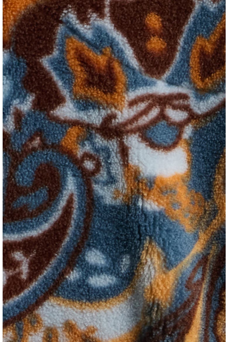 High Note Skull Print Plush Shawl Robe, Alternate, color, FALL