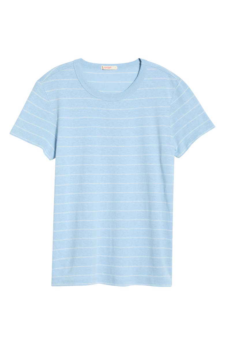 Marine Layer Tried & True Stripe Crewneck T-Shirt, Main, color, Soft Chambray Stripe