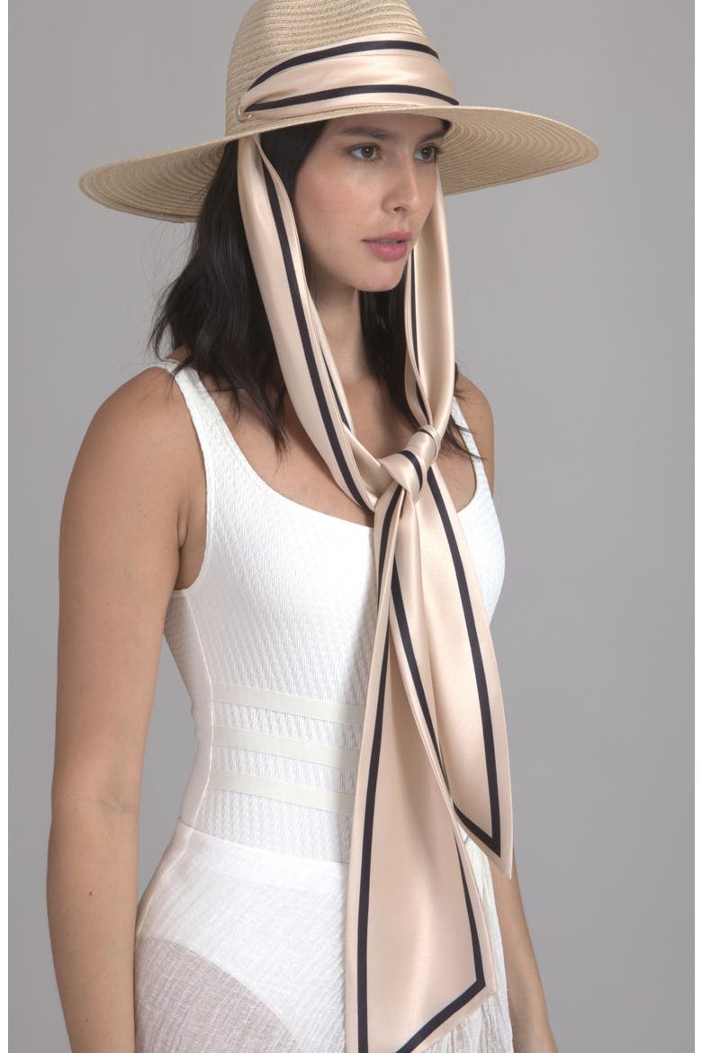 Cassidy UPF 25+ Packable Wide Brim Fedora, Alternate, color, NATURAL