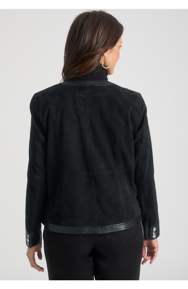 Jessica London Suede Lady Jacket, Alternate, color, Black