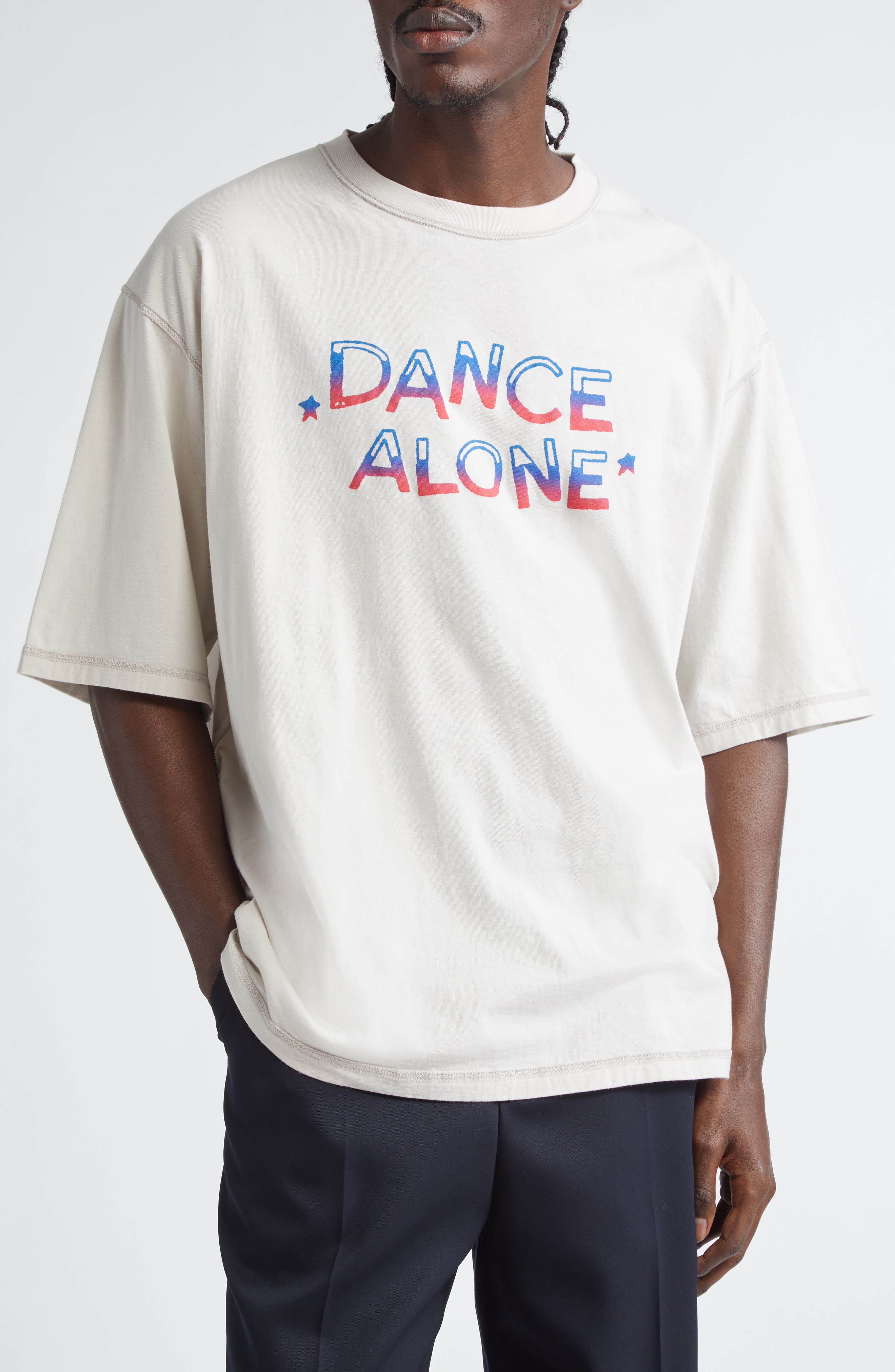 Undercover Dance Alone Oversize Cotton Graphic T-Shirt (Men ...