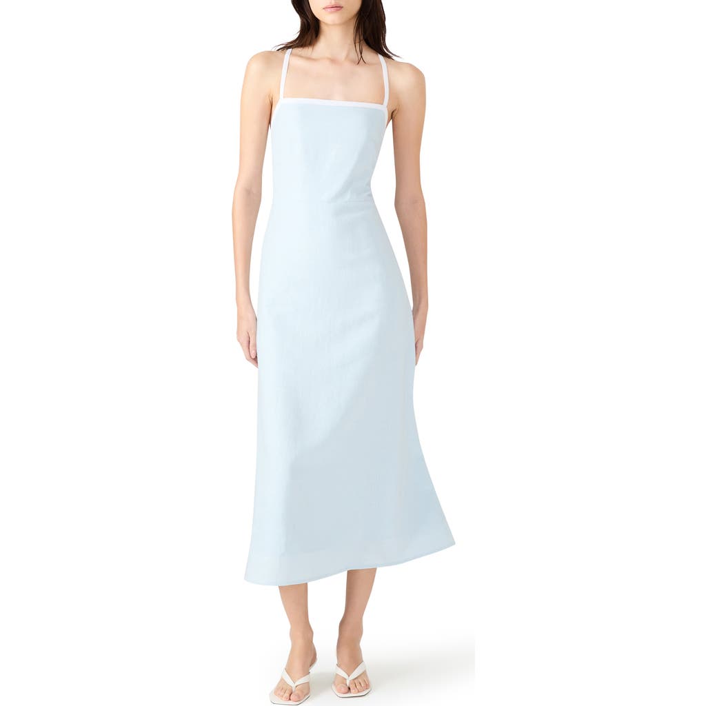 Steve Madden Riyan Linen Blend A-line Sundress In Blue