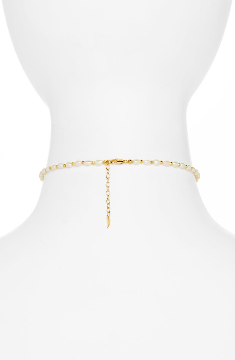 Missoma Freshwater Pearl Beaded Choker Necklace, Alternate, color, 