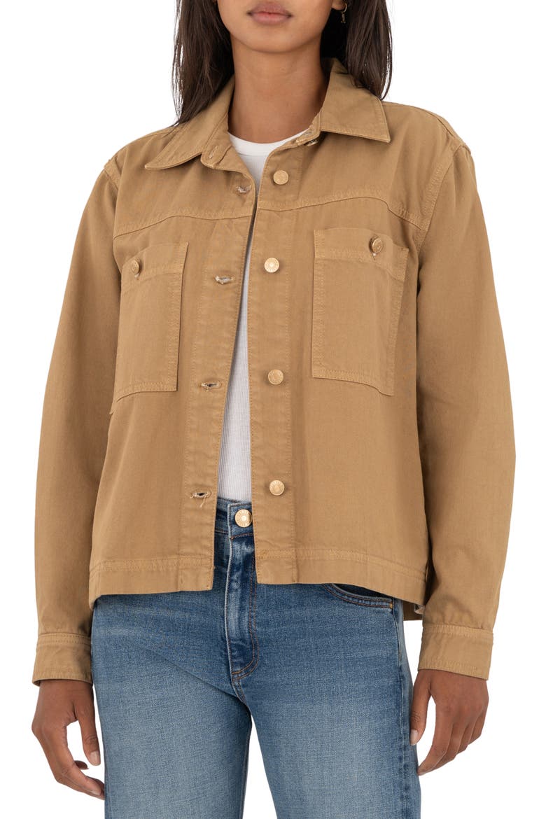 Barb Pocket Jacket, Main, color, CARAMEL