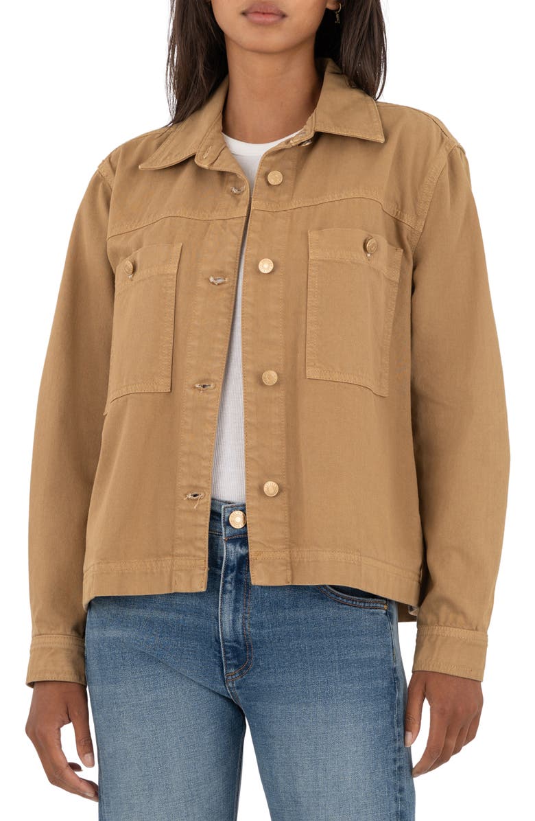 KUT from the Kloth Barb Pocket Jacket, Main, color, Caramel