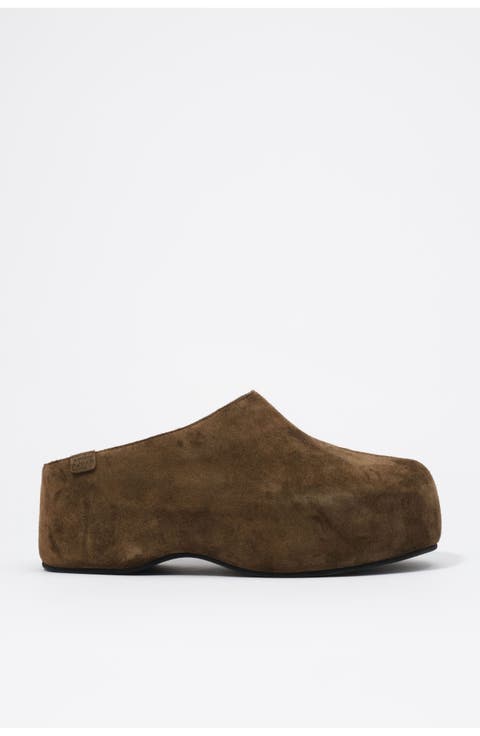 Suede Platform Clog