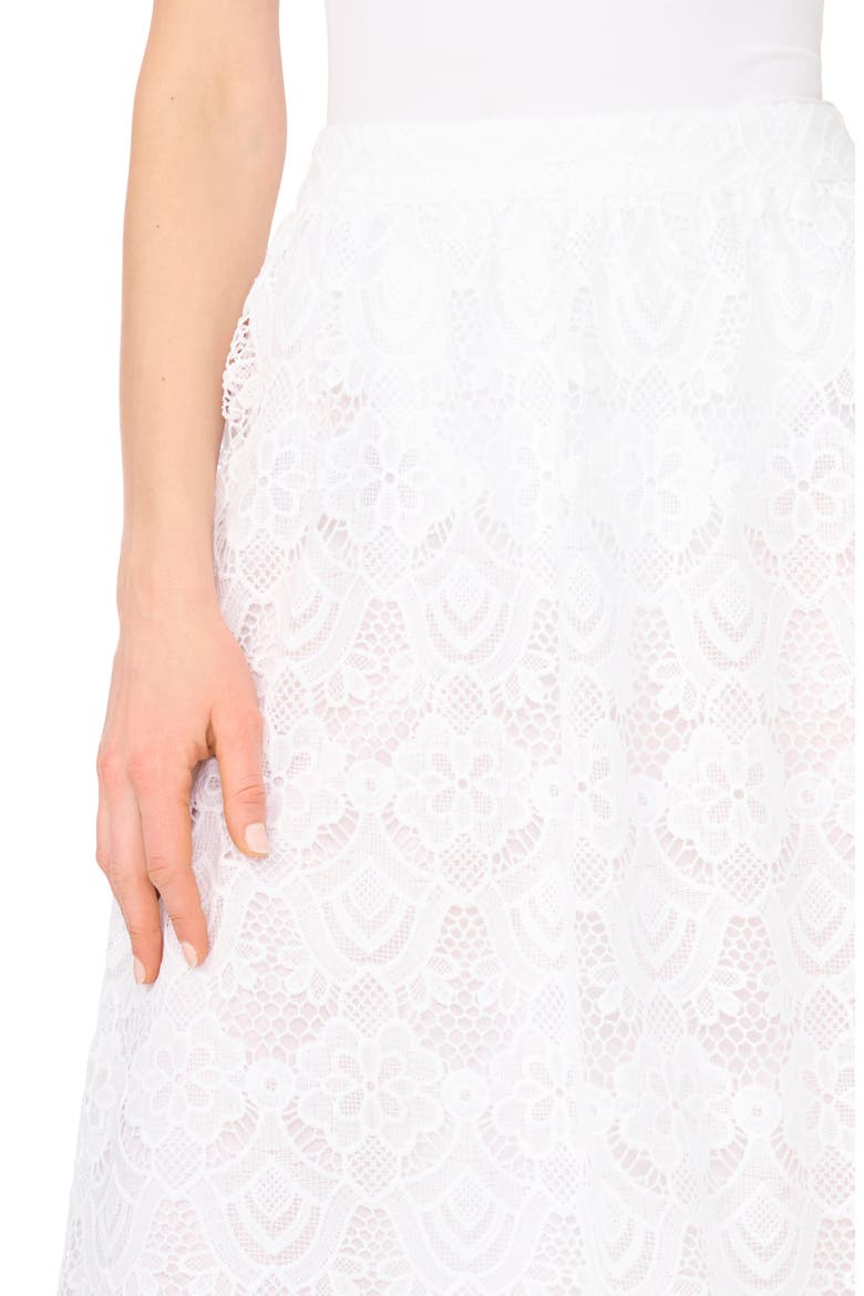 Lace Midi Skirt, Alternate, color, ULTRA WHITE