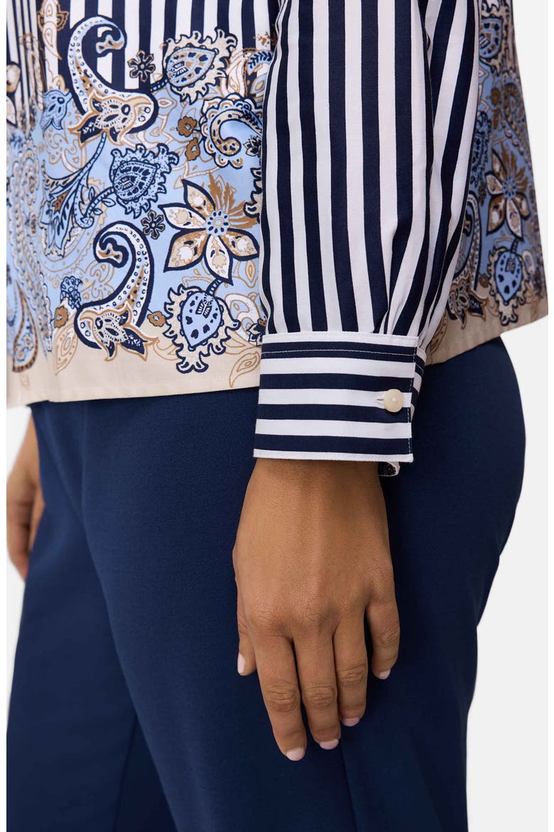 Jodie Stripe Cotton Button-Up Shirt, Alternate, color, BLUE MULTI