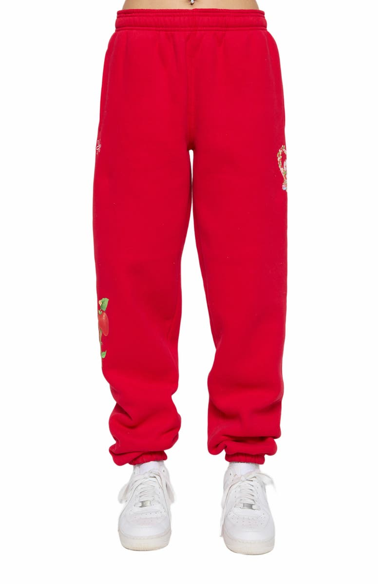 Samii Ryan | Life Is Sweet Sweatpants , Red , Medium , 3, Alternate, color, Red