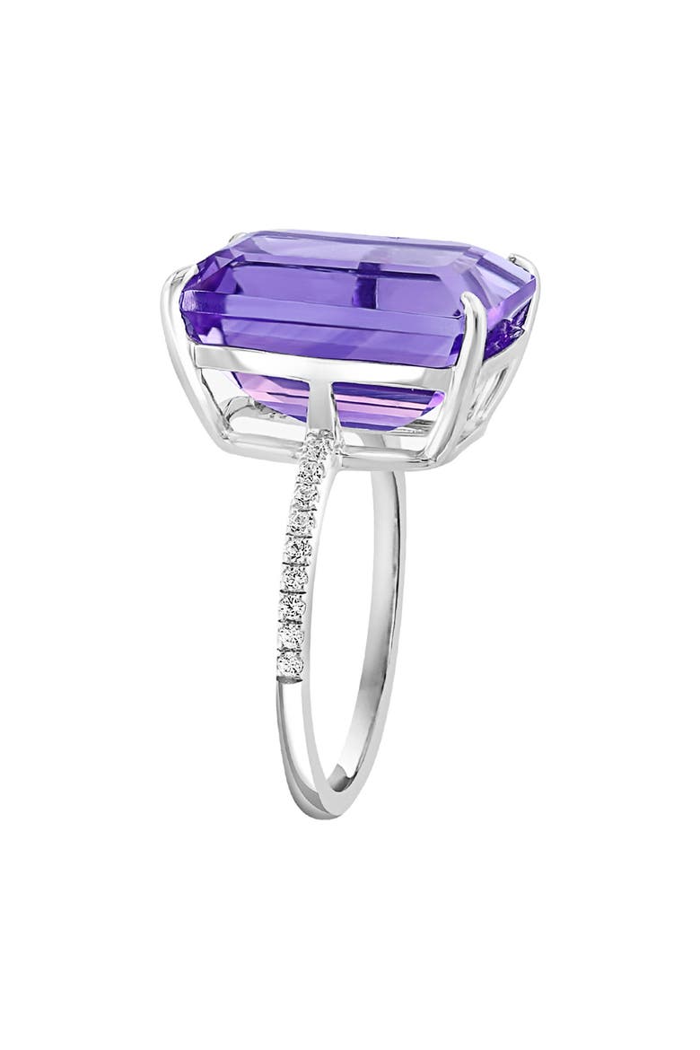 Sterling Silver Amethyst & White Topaz Ring, Alternate, color, PURPLE