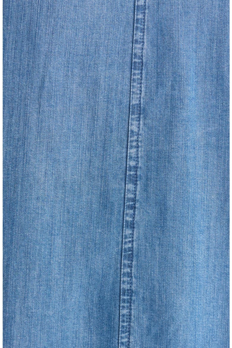 Ida Button Front Lyocell Shirt, Alternate, color, MEDIUM WASH