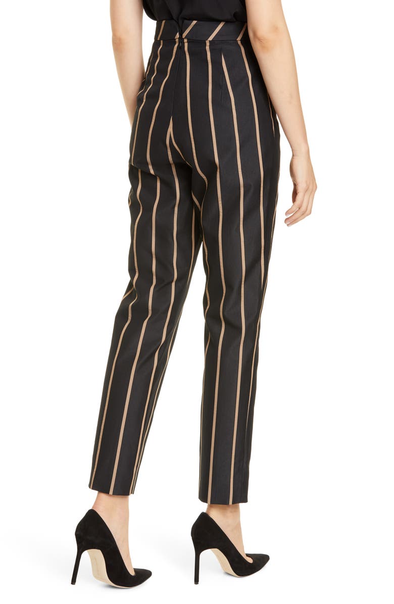 Self-Portrait Stripe Crop Trouser, Alternate, color, 