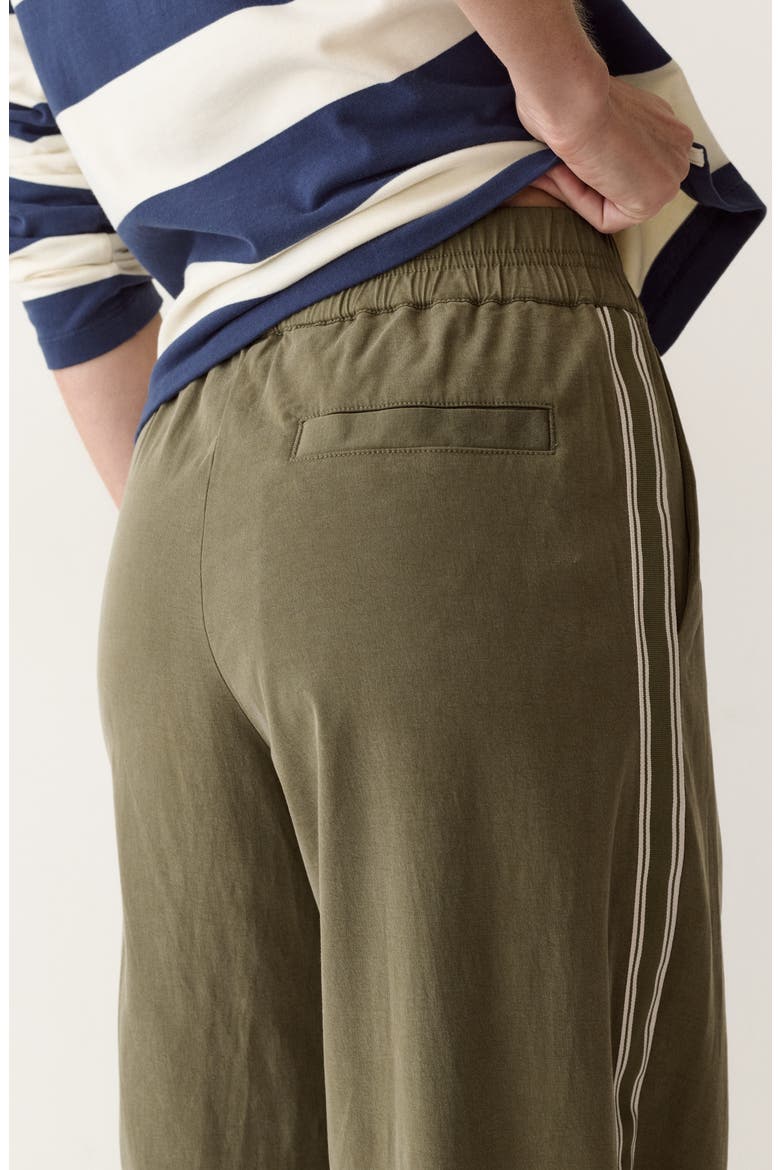 Allison Pull-On Wide Leg Side Stripe Pants, Alternate, color, OLIVE