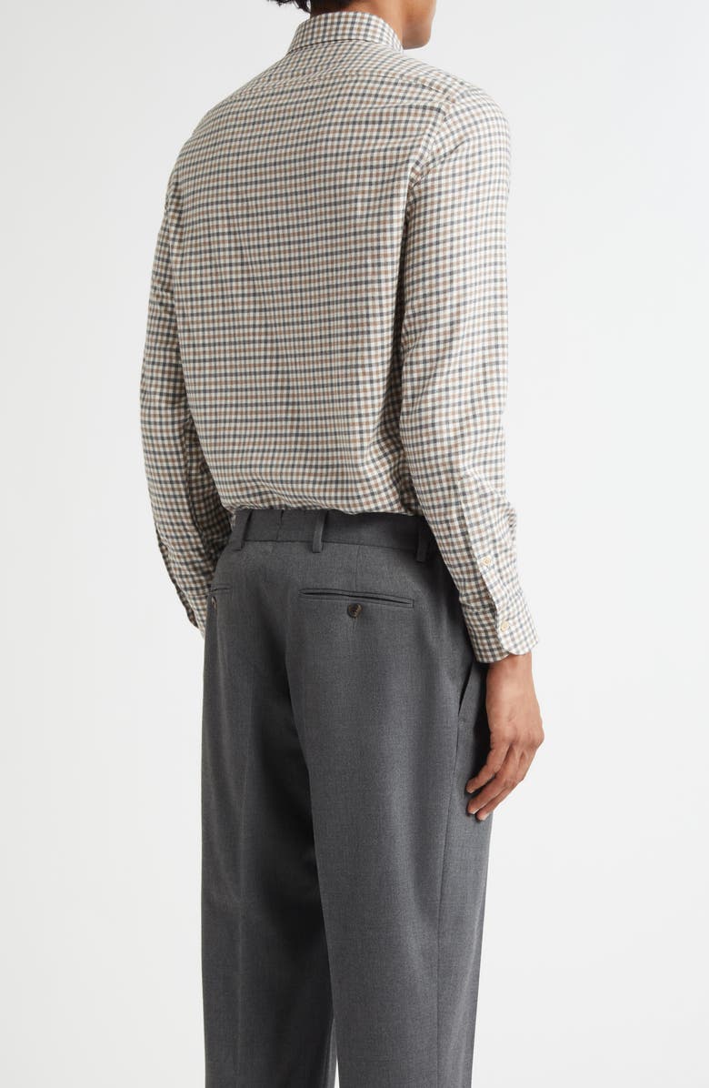 Boglioli Check Button-Down Shirt, Alternate, color, Brown/ Green
