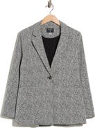 T Tahari Notch Lapel Single Button Blazer