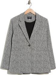 T Tahari Notch Lapel Single Button Blazer