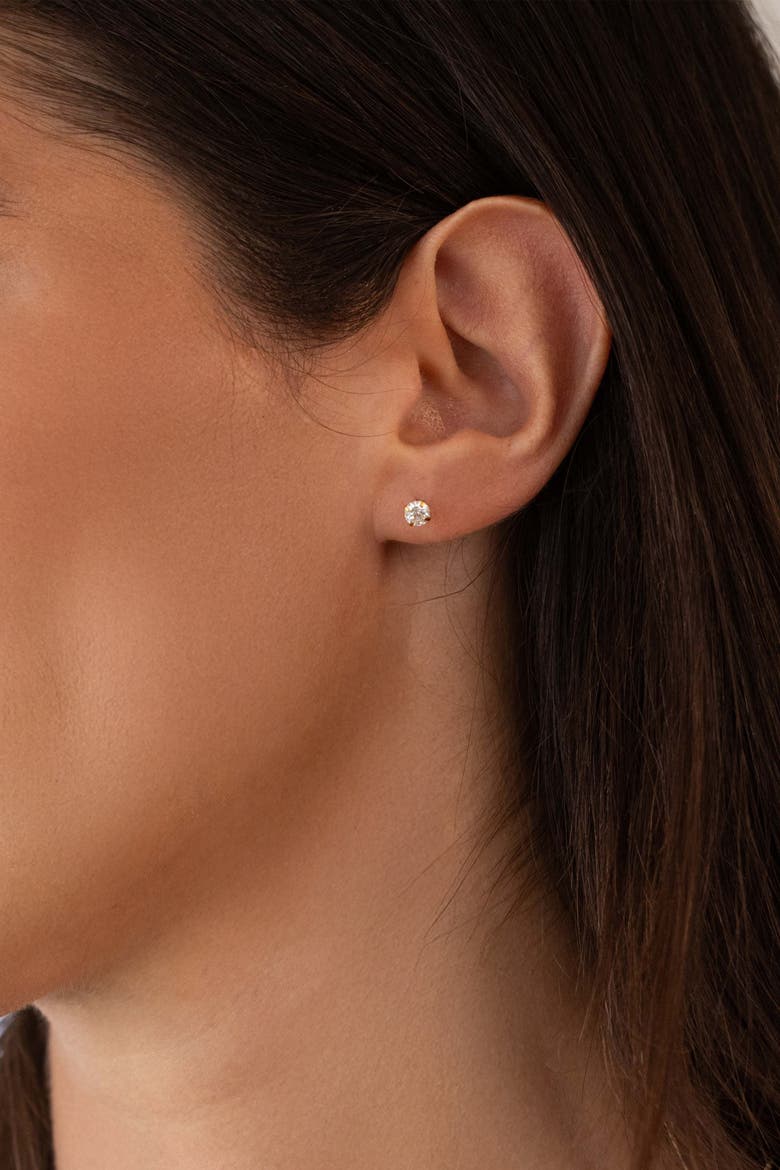 Crystal Sleeper Flatback Studs | 18g, Alternate, color, Silver