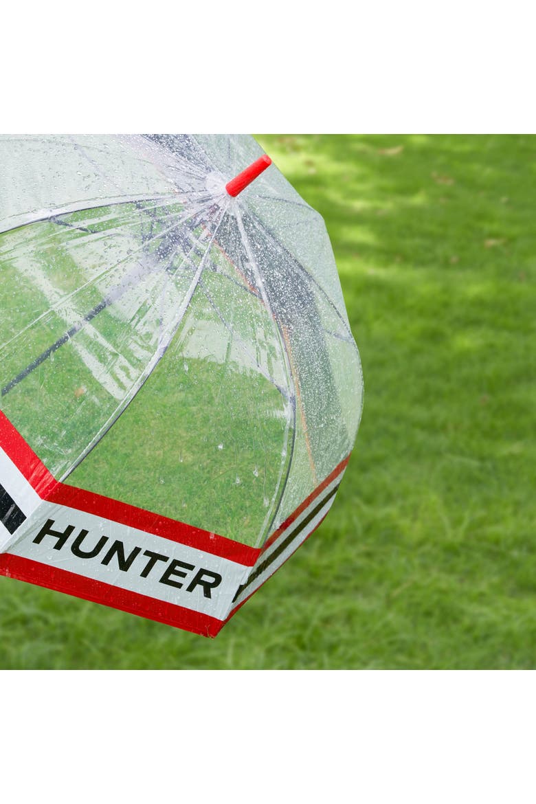 Classic Stripe Bubble Umbrella, Alternate, color, Black/Red